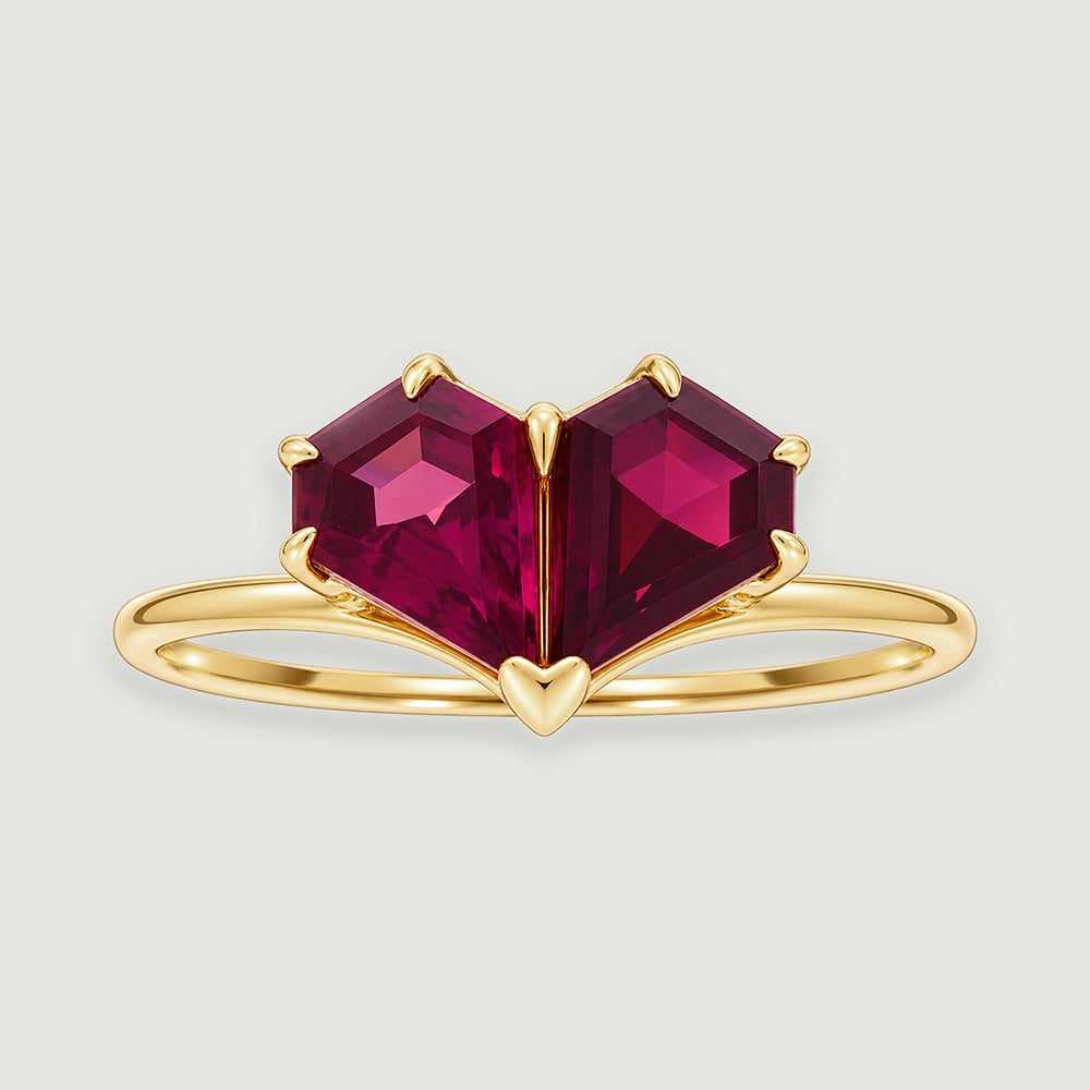 Romantic Faceted Pink Garnet Ring,,hi-res image number null