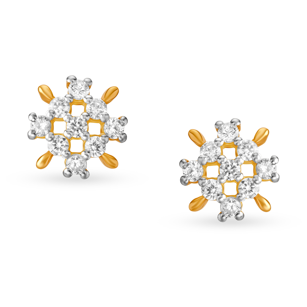 Graceful Gold Stud Earrings for Kids,,hi-res image number null