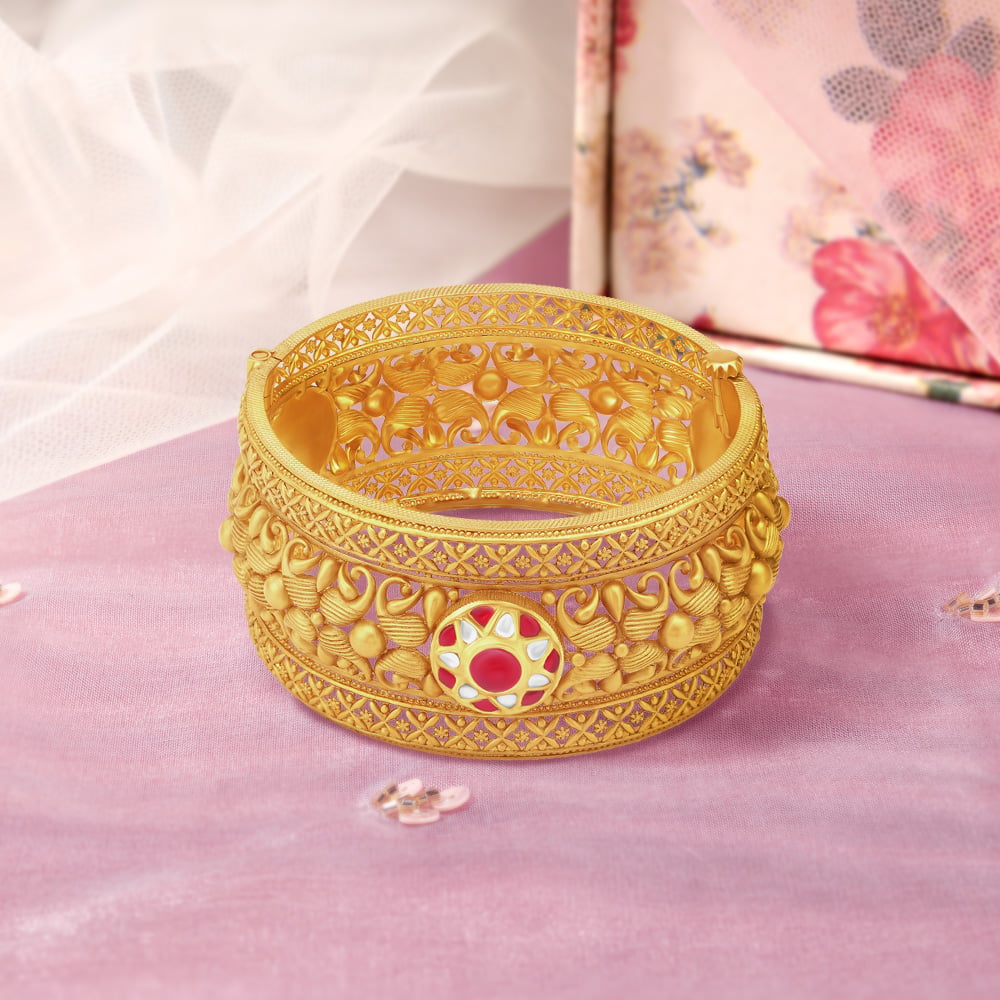 Nature Inspired Jadtar Bangle,,hi-res image number null