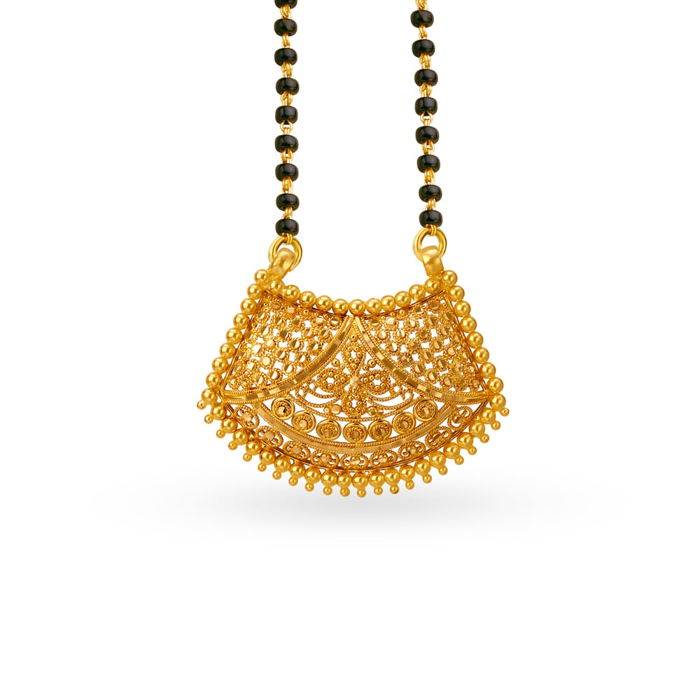 Surreal Gold Mangalsutra Pendant,,hi-res image number null