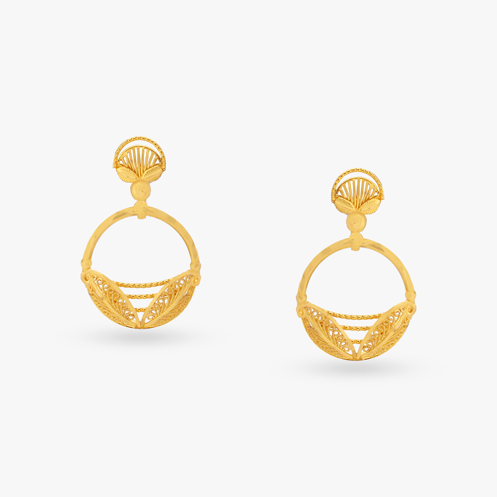 Chic Gold Drop Earrings,,hi-res image number null