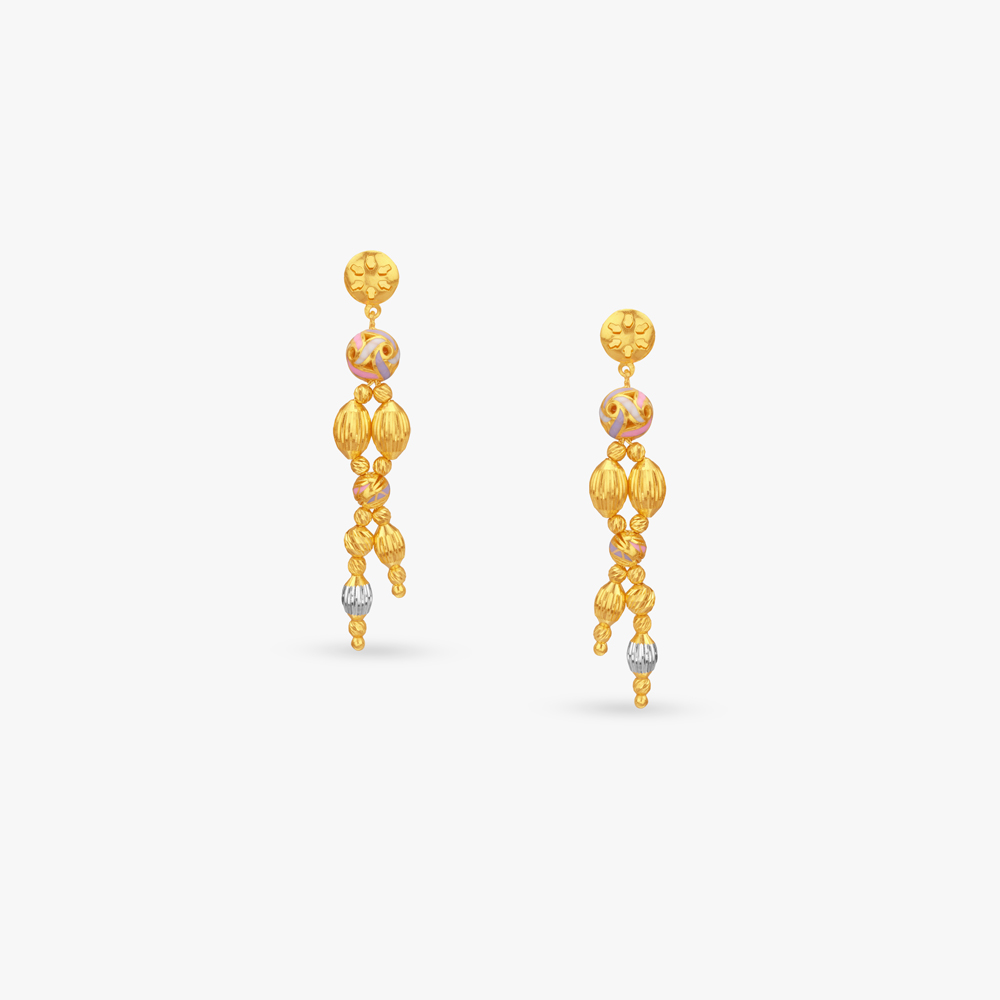 Tricolor Elegance Gold Necklace Set,,hi-res image number null