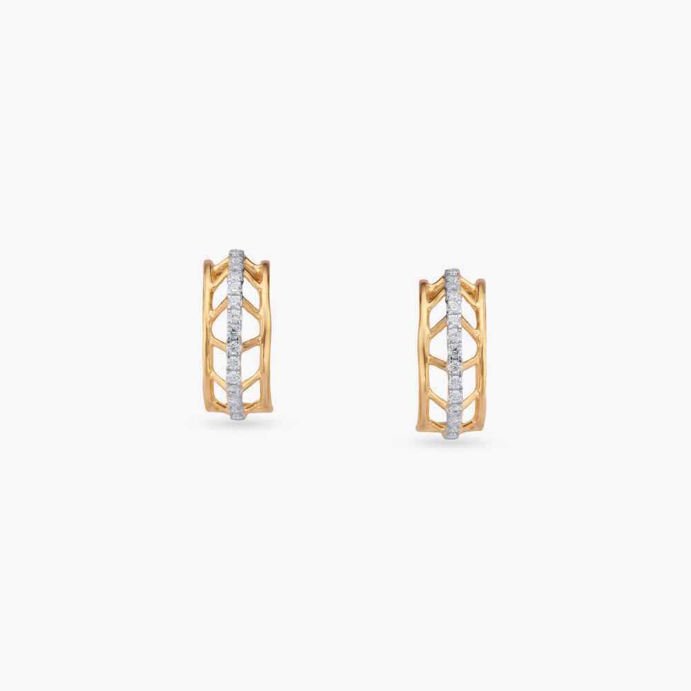 Regal Arch Diamond Stud Earrings,,hi-res image number null