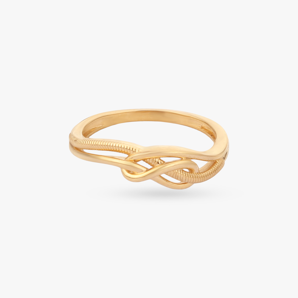 Entwine Curve Gold Ring,,hi-res image number null