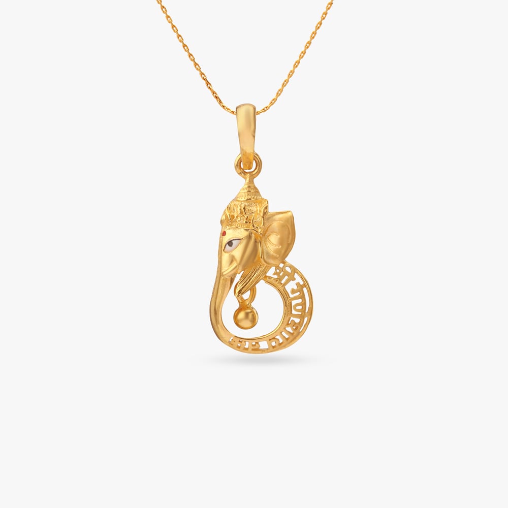 

Auspicious Ganesha Gold Pendant