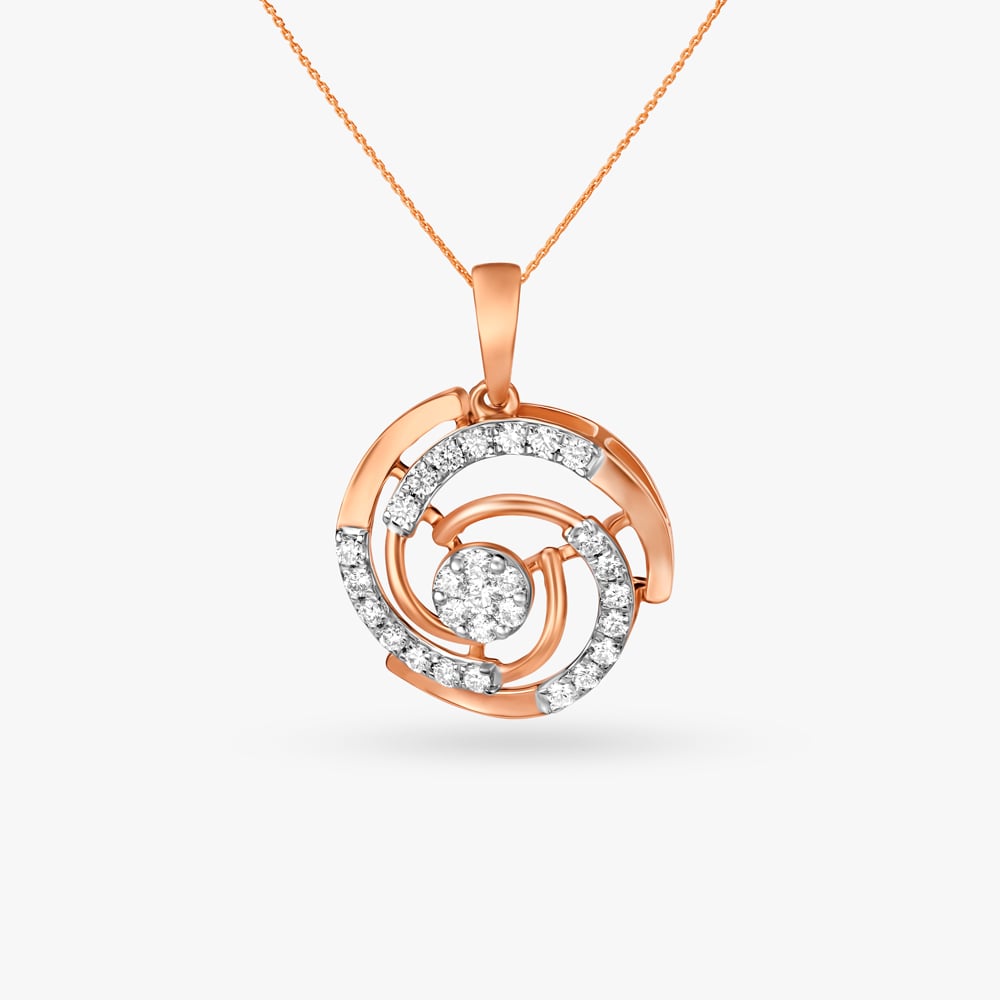 Spiral Gleam Diamond Pendant,,hi-res image number null
