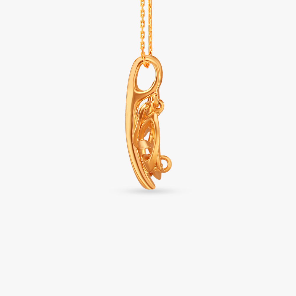 Fluid Fusion Gold Pendant and Earrings Set,,hi-res image number null
