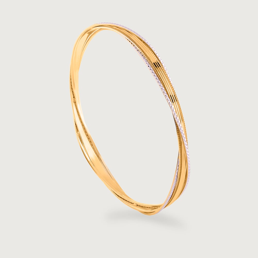 Sleek Twist Rose Gold Bangle,,hi-res image number null