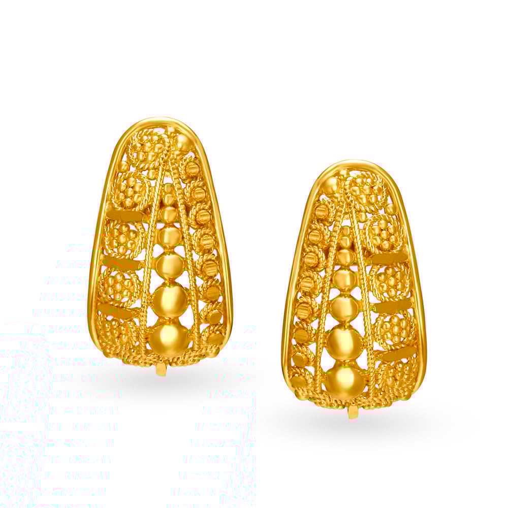 

Stately Gold Stud Earrings
