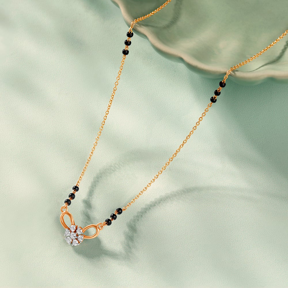 Radiant Flower Diamond Mangalsutra