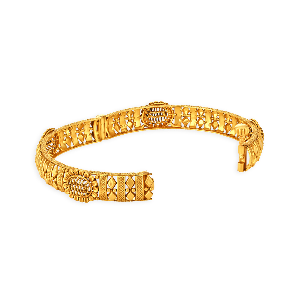Spectacular Rawa Work Gold Bangle,,hi-res image number null