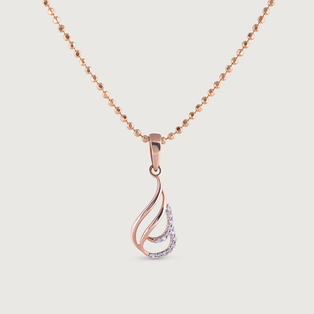 Graceful Charm Gold & Diamond Pendant,,hi-res image number null