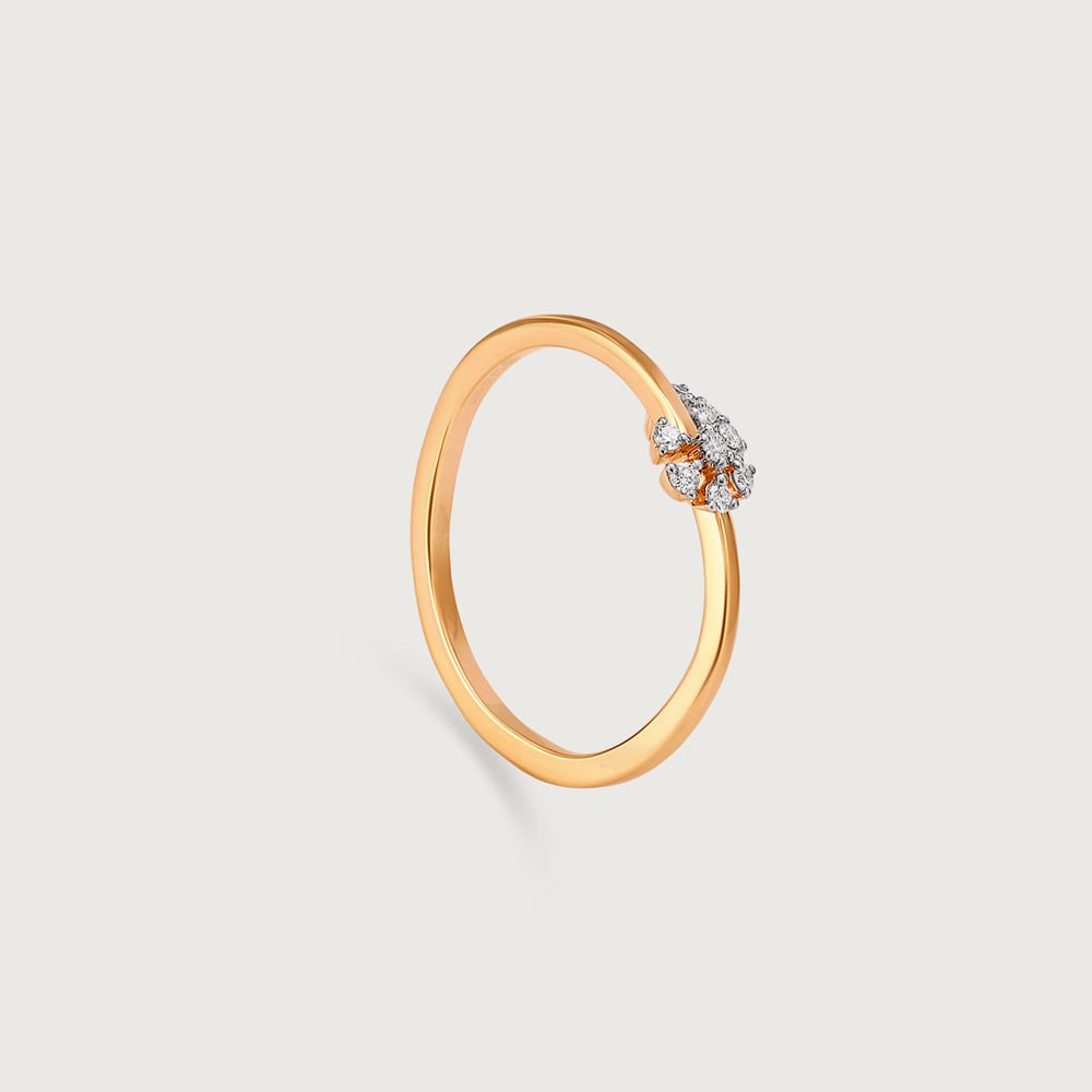 Blossom Brilliance Gold & Diamond Finger Ring,,hi-res image number null