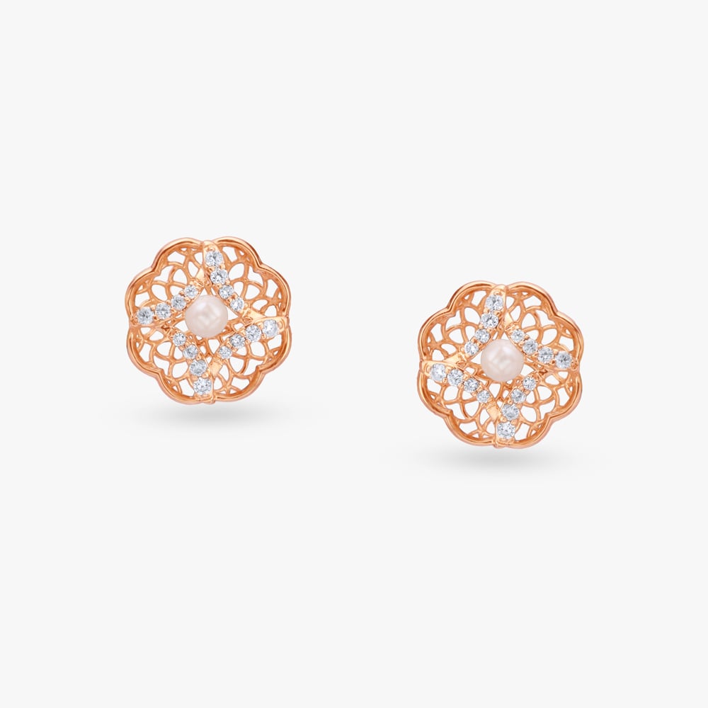 

Floral Fusion Diamond Stud Earrings