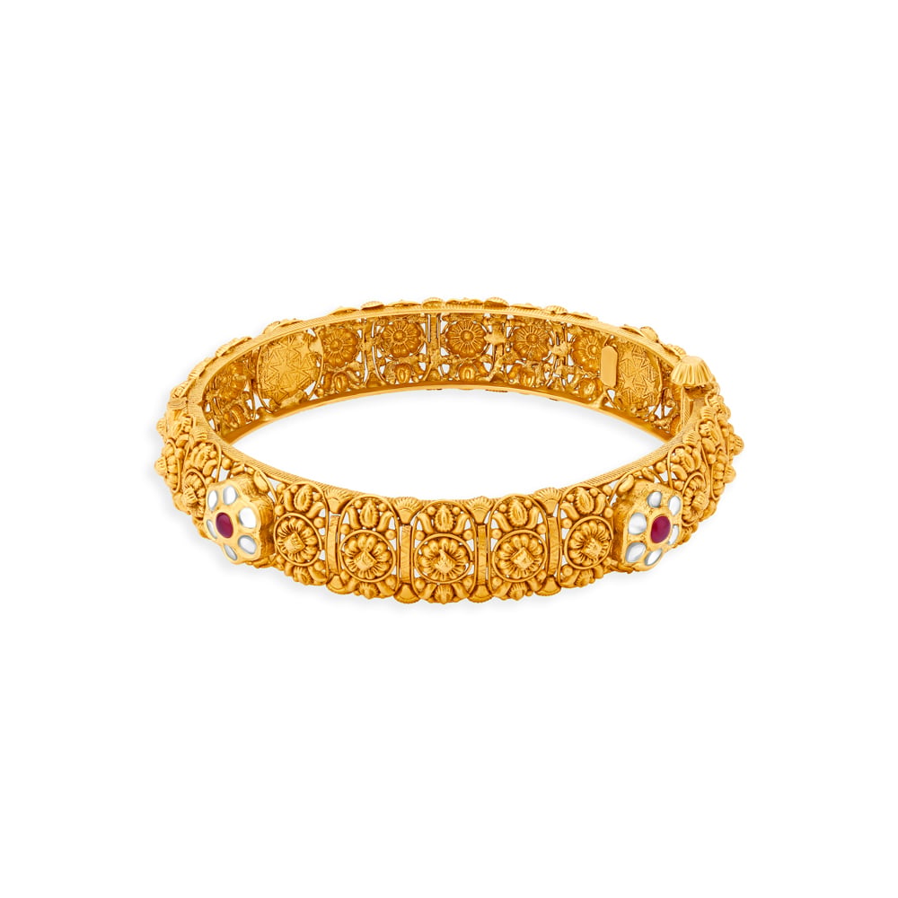 Mesmerizing Floral Filigree Bangle,,hi-res image number null