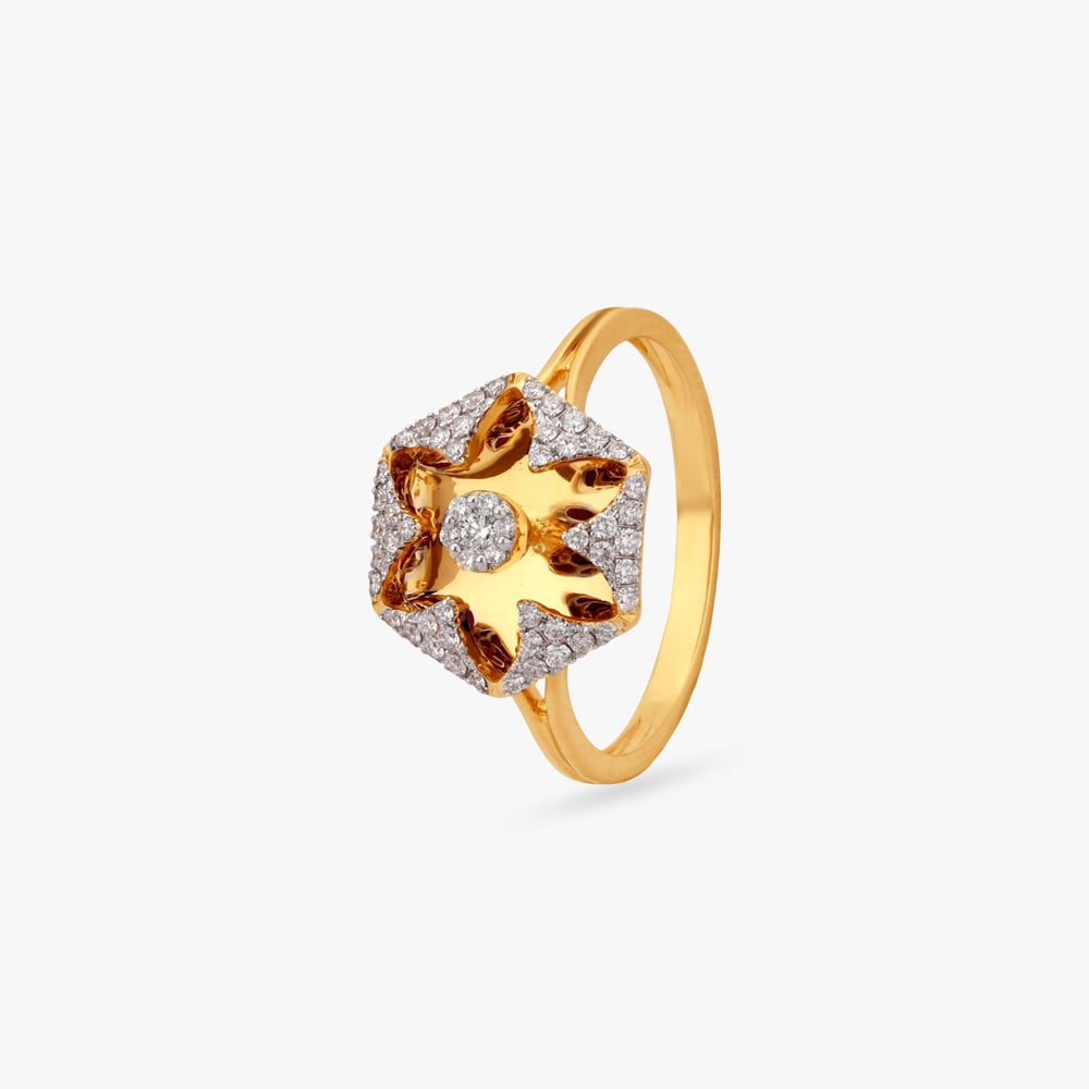 Floral Halo Diamond Ring,,hi-res image number null