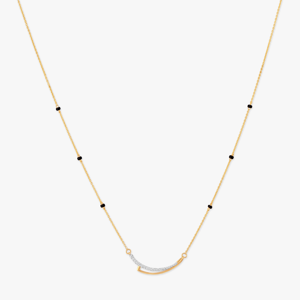 Lunar Arc Diamond Mangalsutra,,hi-res image number null