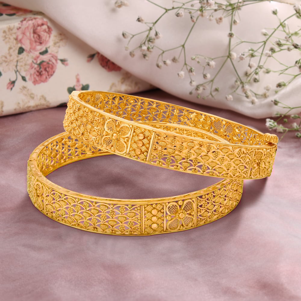 Queenly Floral Bangles,,hi-res image number null