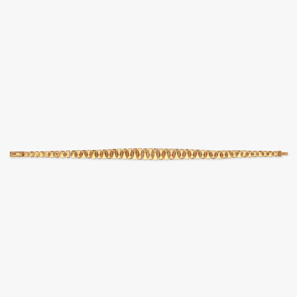 Edgy Gleam Gold Bracelet,,hi-res image number null
