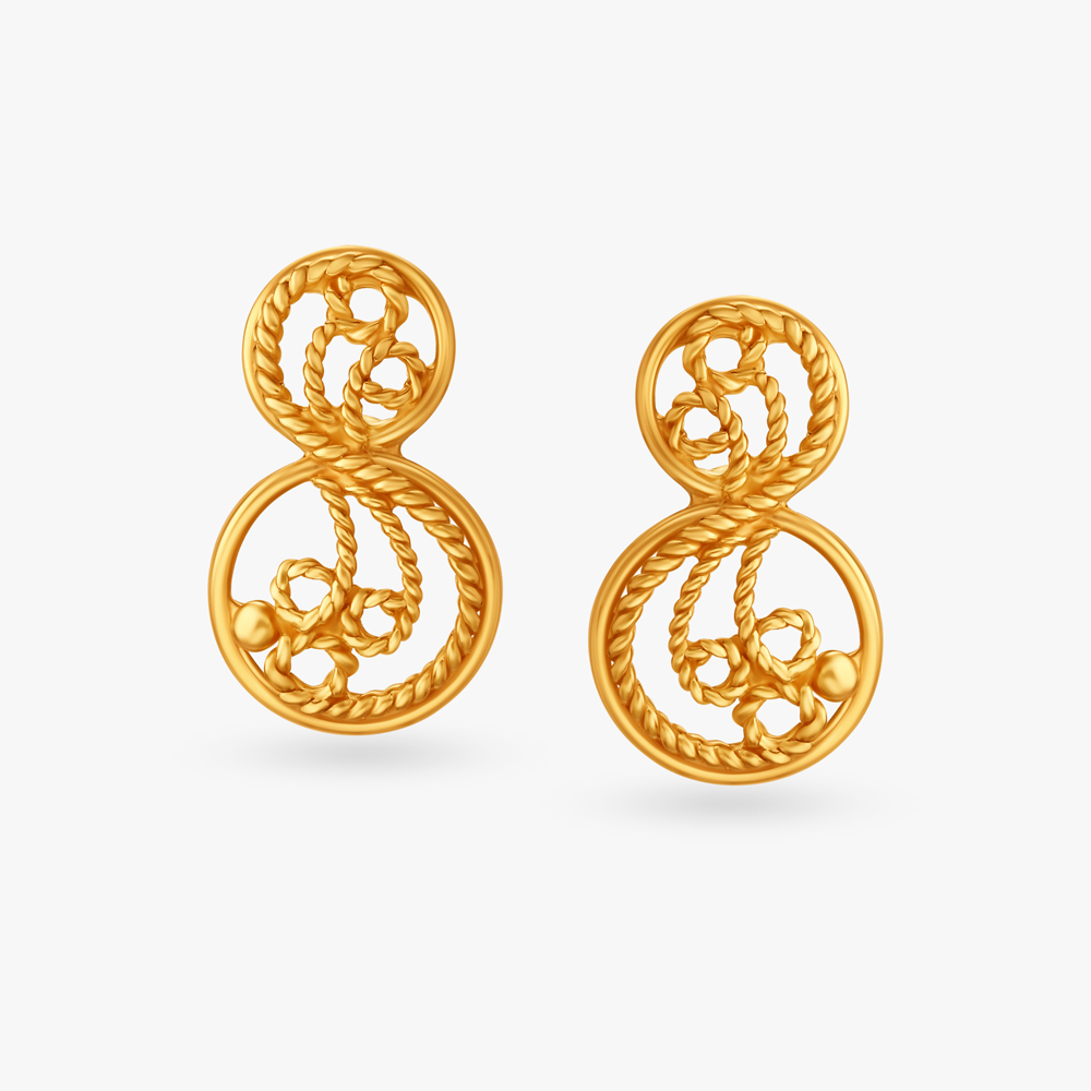 Twirling Filigree Stud Earrings for Kids,,hi-res image number null