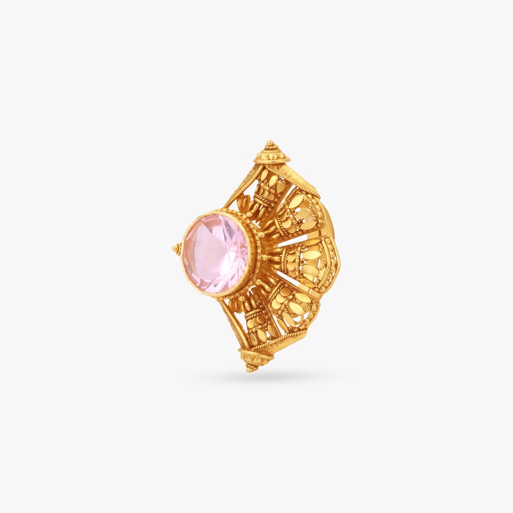 Rosy Sunrise Gold Finger Ring,,hi-res image number null