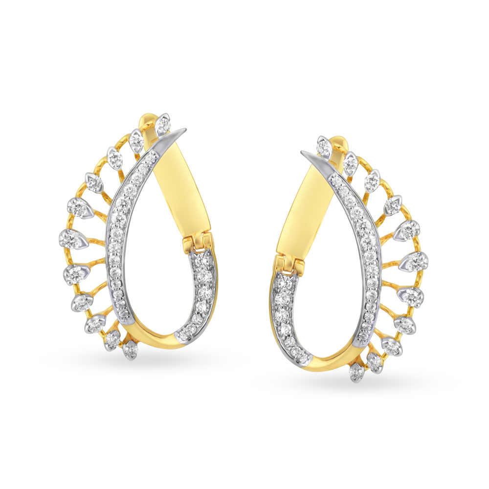 Stunning Traditional Diamond Hoop Earrings