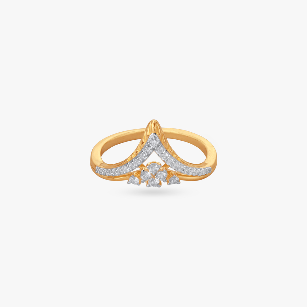 Stylish Bloom Diamond Finger Ring,,hi-res image number null