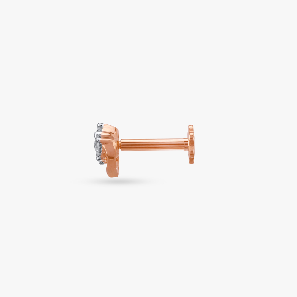 Spark Curve Diamond Nose Pin,,hi-res image number null