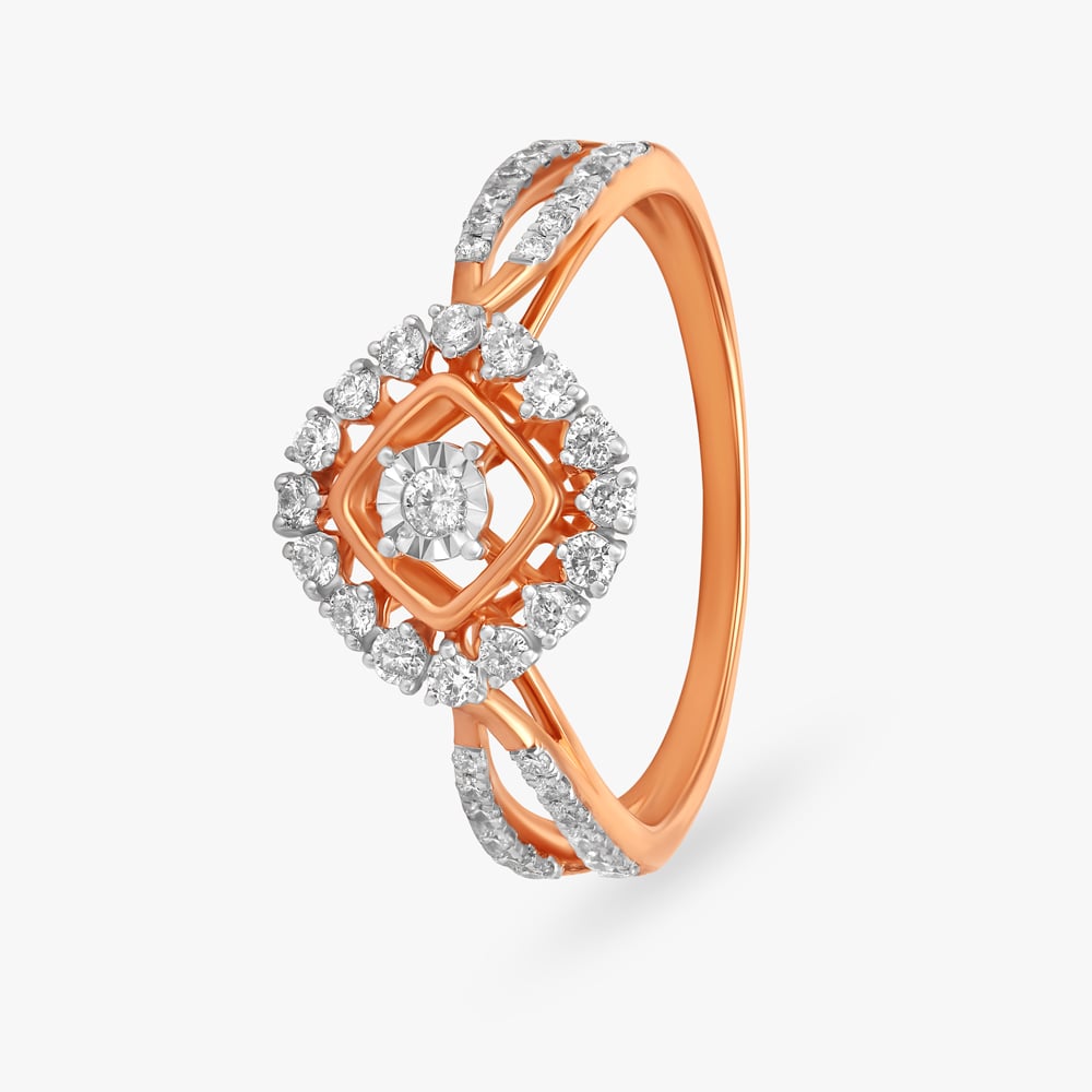 Artsy Geometric Diamond Ring,,hi-res image number null