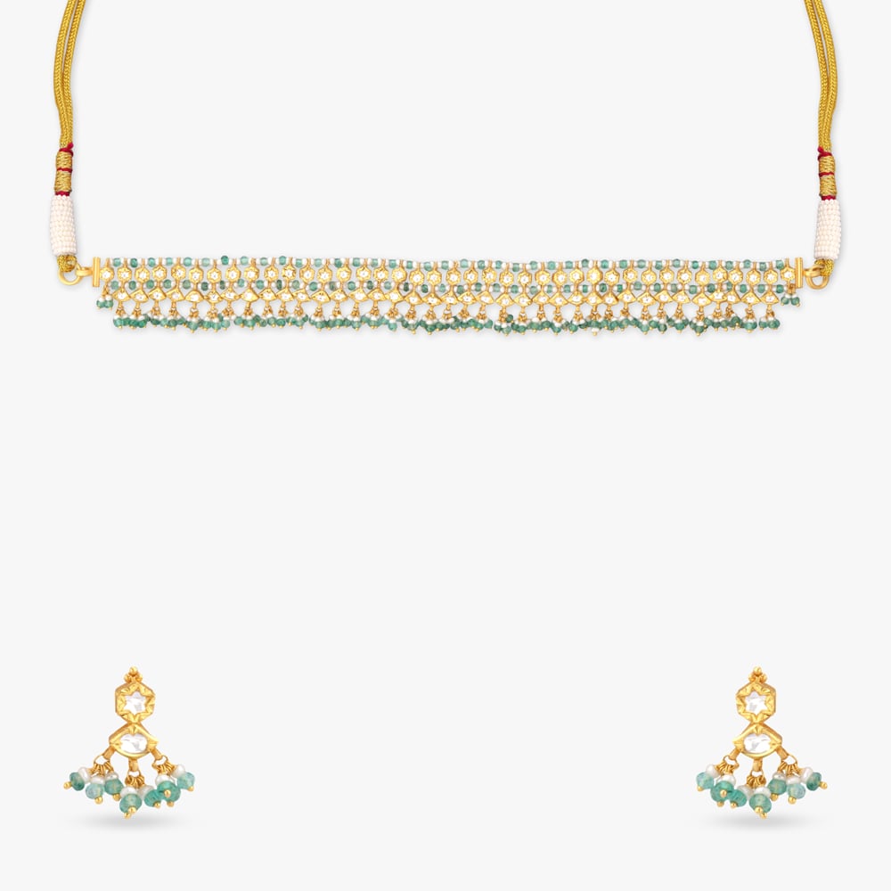 Celestial Fringe Gold Necklace Set,,hi-res image number null