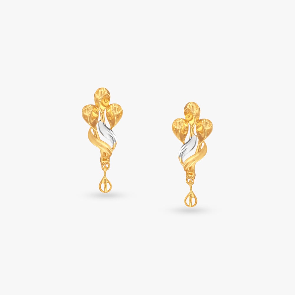 Wave Rhythm Gold Hoop Earrings,,hi-res image number null