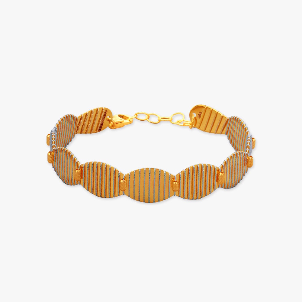 Glam Wave Gold Bangle,,hi-res image number null