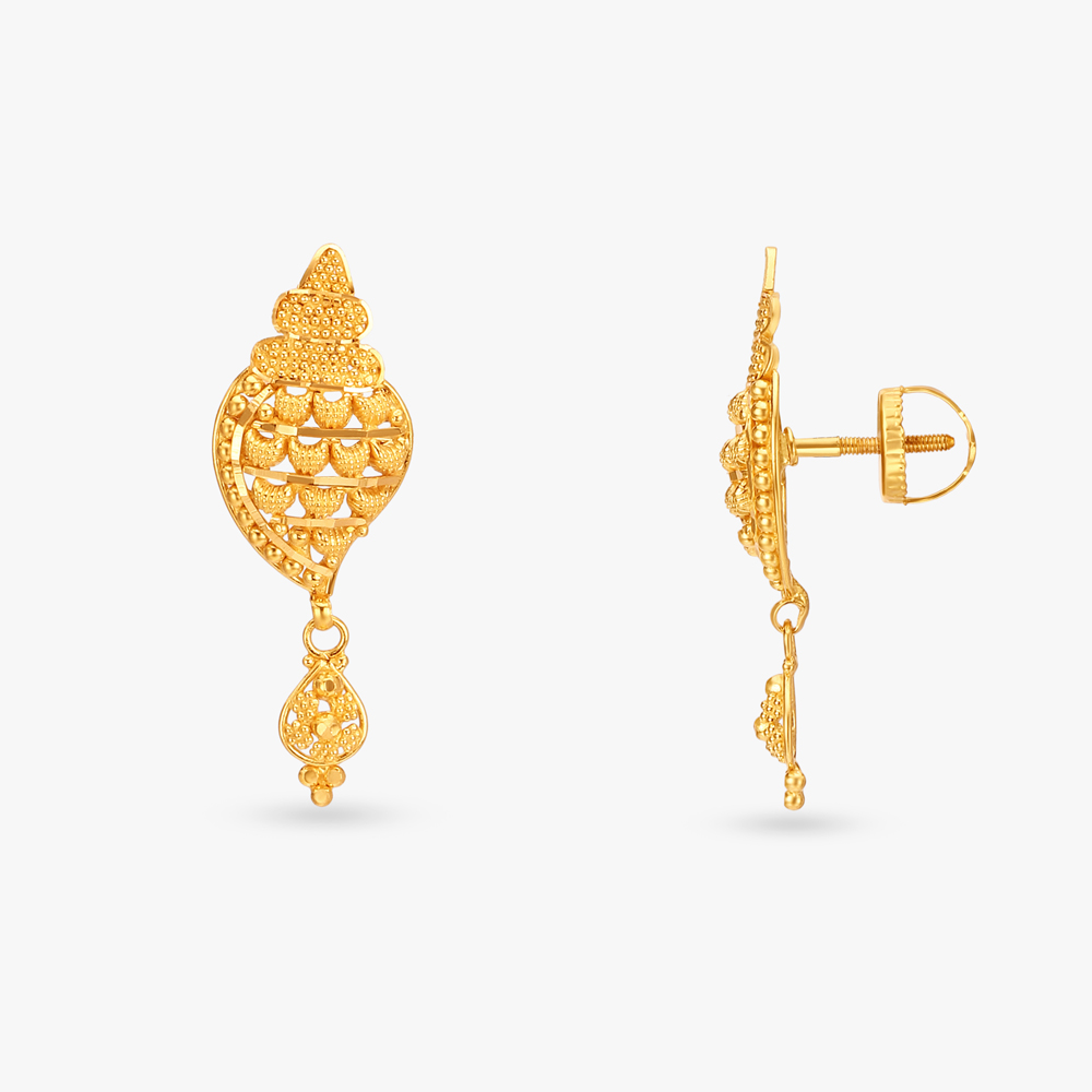 Layered Gold Pendant and Earrings Set,,hi-res image number null