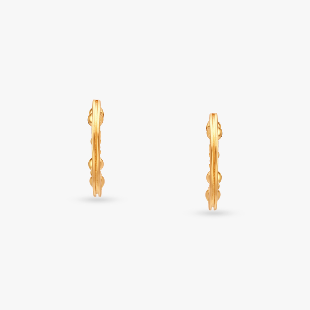 Stylish Gold Hoop Earrings,,hi-res image number null