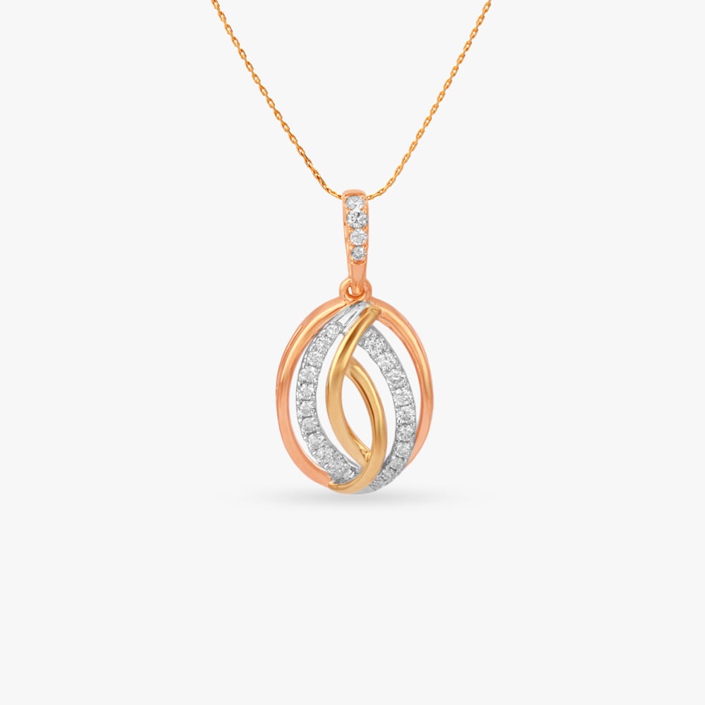 Entwined Halo Diamond Pendant,,hi-res image number null