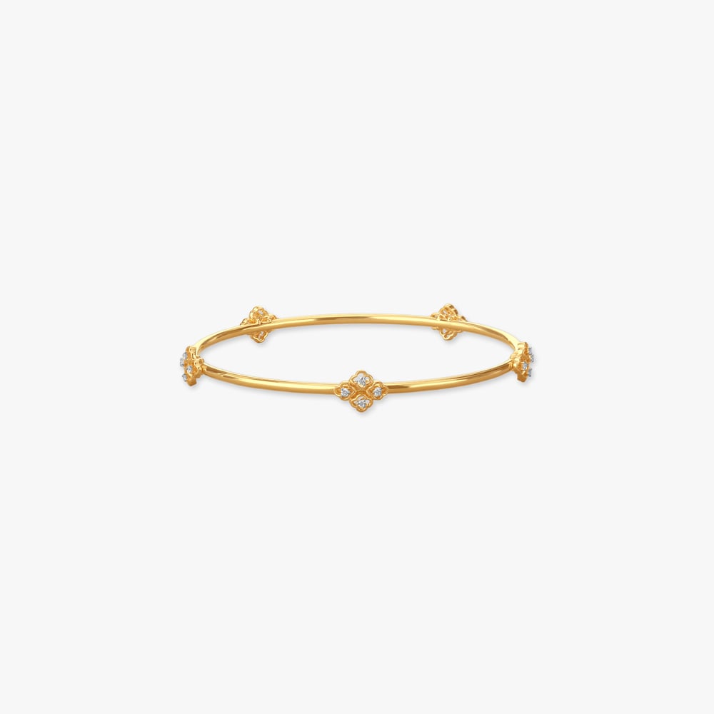 

Floral Orbit Diamond Bangle