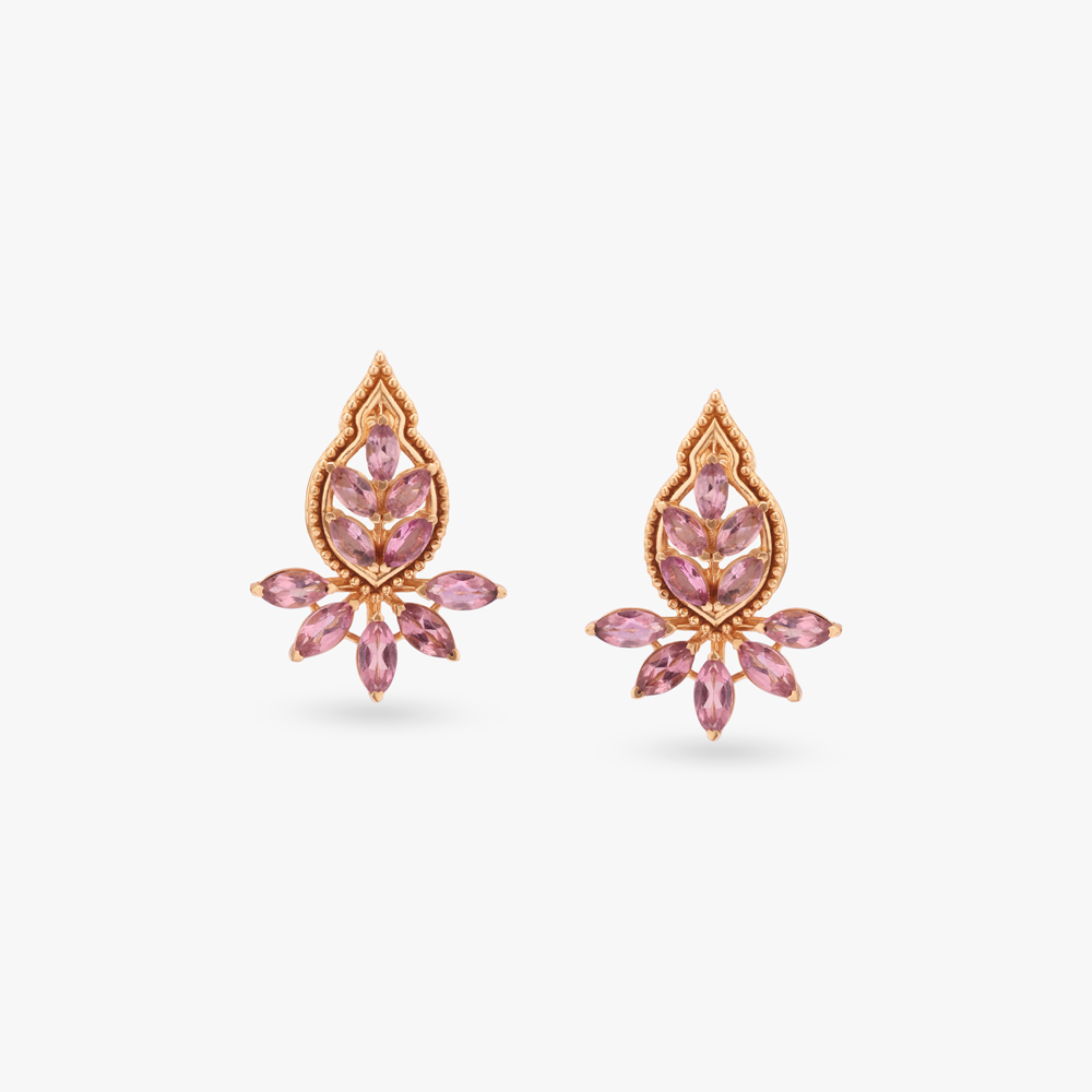 Tropical Bloom Gold Pendant and Earrings Set,,hi-res image number null
