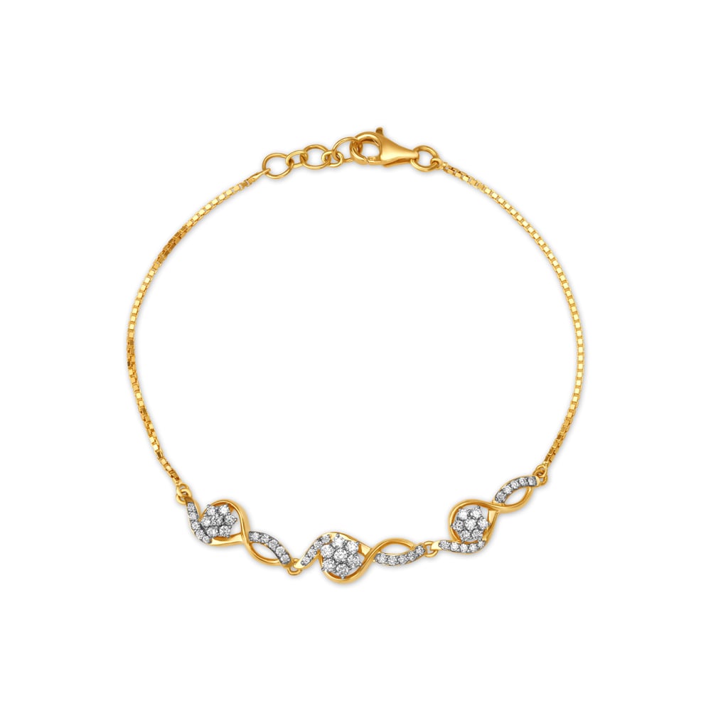 Trending Silver Adjustable Tennis Cubic Zirconium AD American Diamond Daily  wear Bracelet for Men and Women