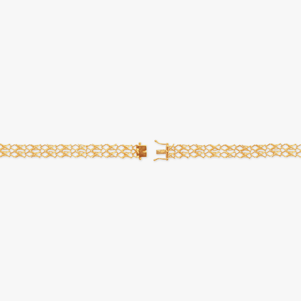 Bold Mesh Gold Bracelet for Men,,hi-res image number null