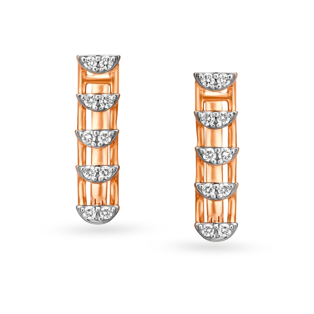 Adorable Dainty Diamond Hoop Earrings,,hi-res image number null