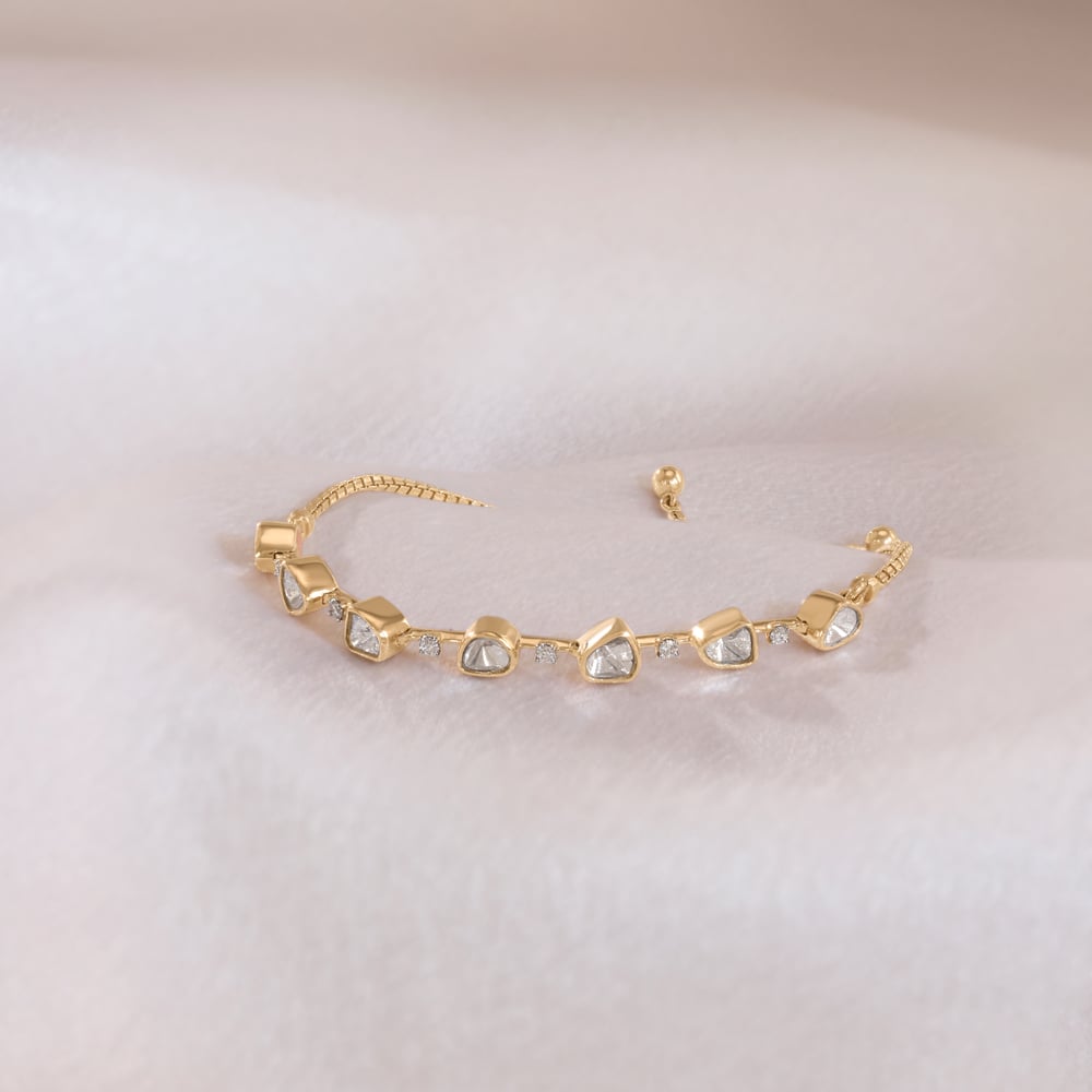 Timeless Grace Polki Diamond Bracelet,,hi-res image number null
