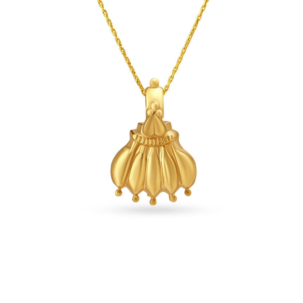 Radiant Gold Thali Pendant,,hi-res image number null