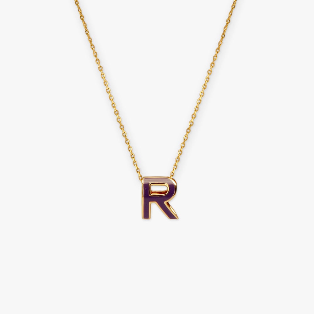 Bold Radiance Alphabet R Pendant with Chain,,hi-res image number null