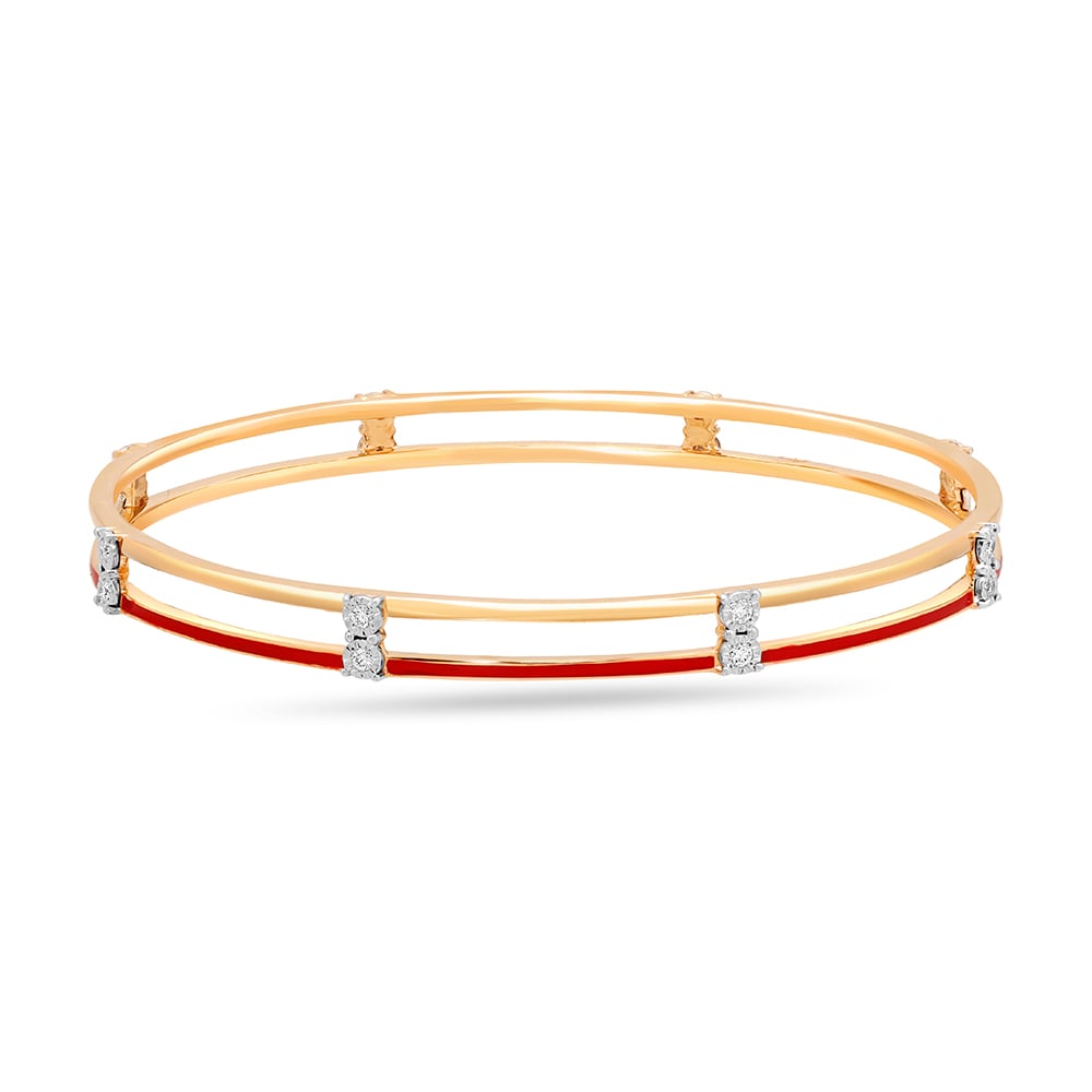 14KT Yellow Gold Impressive Diamond Bangle,,hi-res image number null