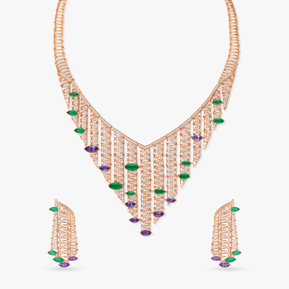 Flight of Fancy Diamond Necklace Set,,hi-res image number null