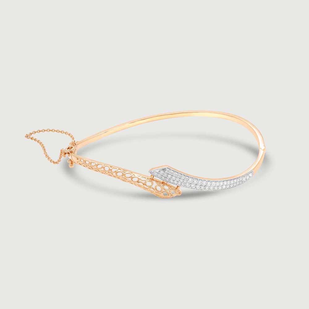 Sleek Sculpted Diamond Bangle,,hi-res image number null