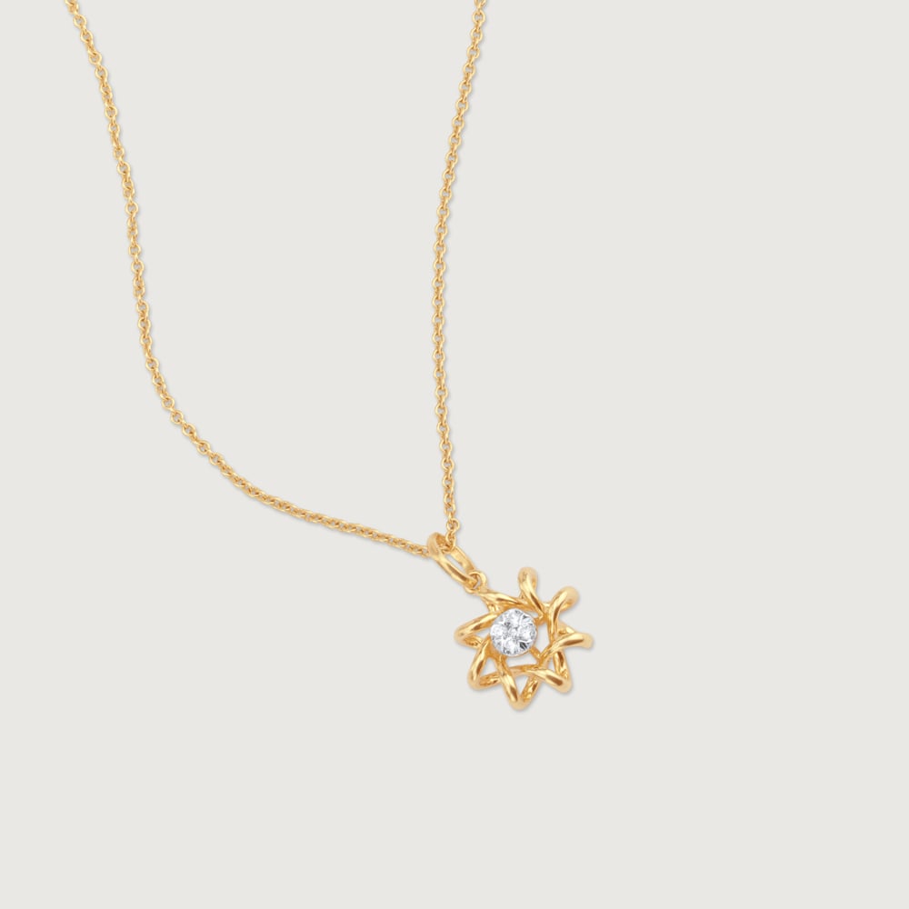 Serene Petal Diamond Pendant,,hi-res image number null