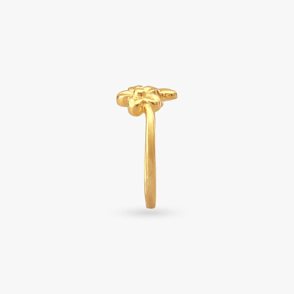 Floral Swirl Gold Ring,,hi-res image number null