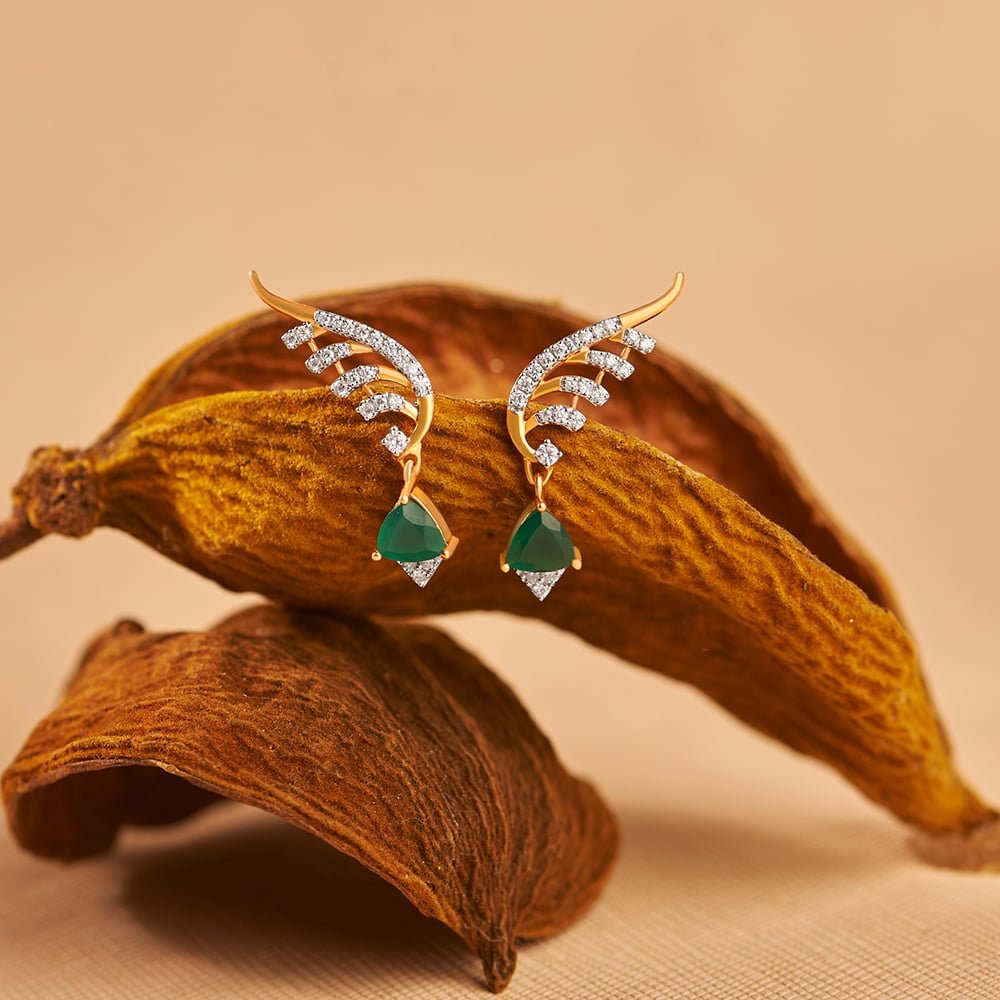 Buy Mia By Tanishq Natures's Finest Gold Summer Breeze Earrings Online At  Best Price @ Tata CLiQ