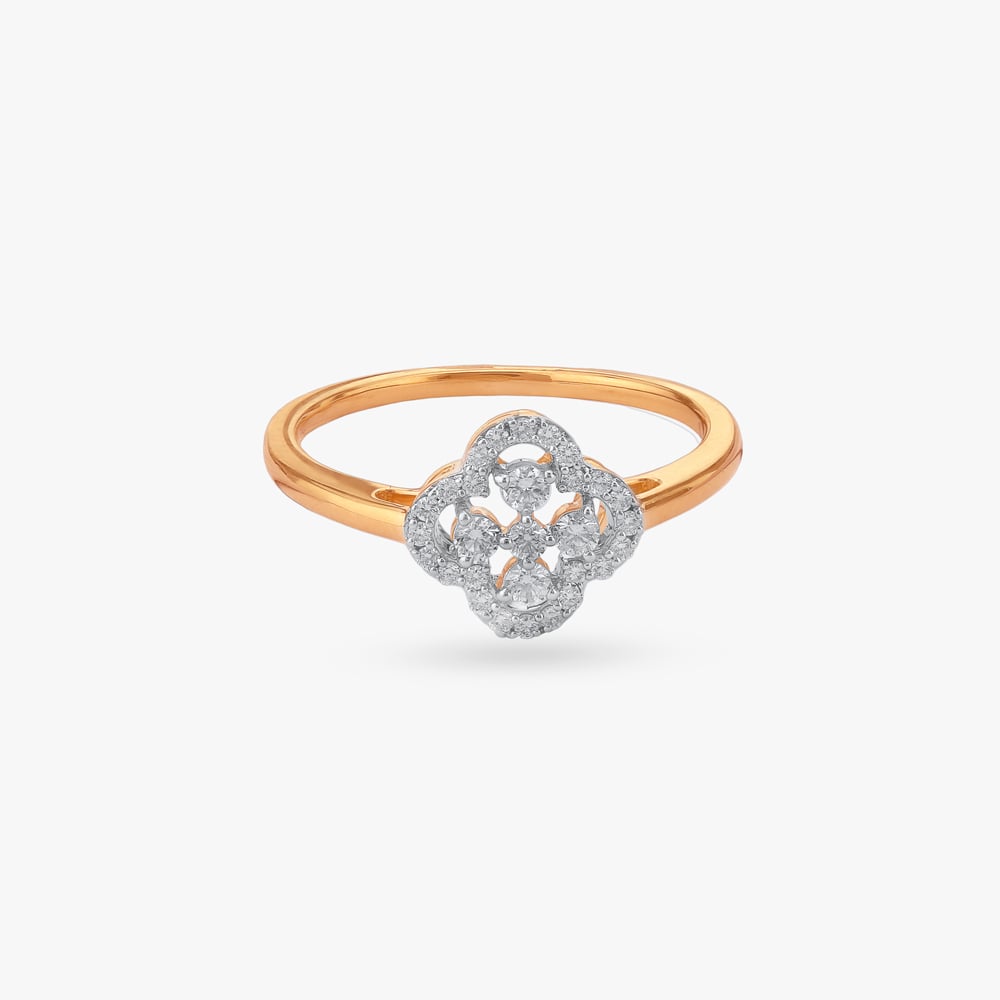 Quatrefoil Love Diamond Ring,,hi-res image number null
